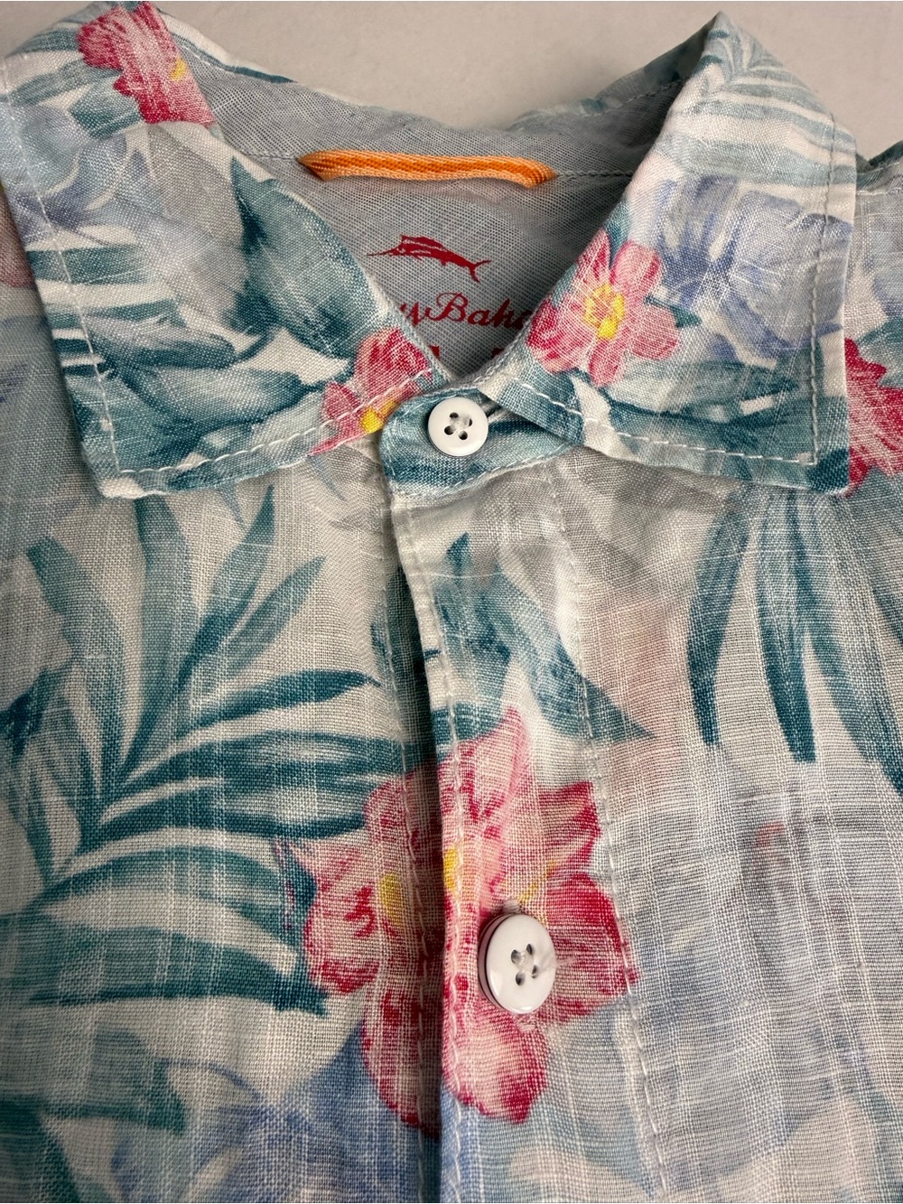 Tommy Bahama Linen Cotton Floral Button-Down Hawaiian Shirt - Picture 5 of 15